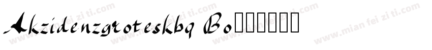 Akzidenzgroteskbq Bo字体转换